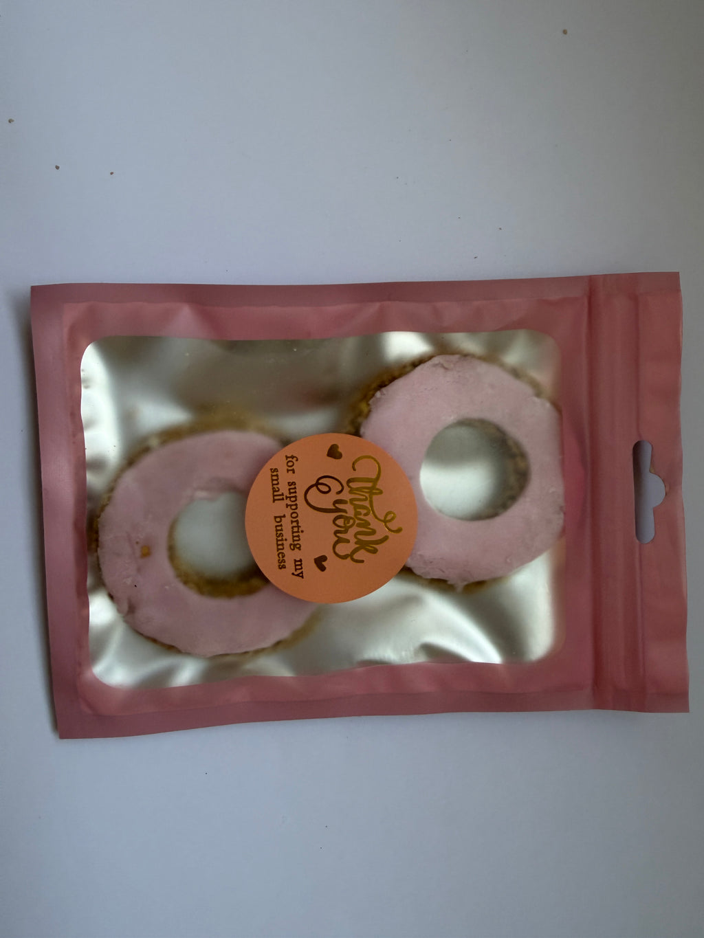 2 Pink Iced Donuts