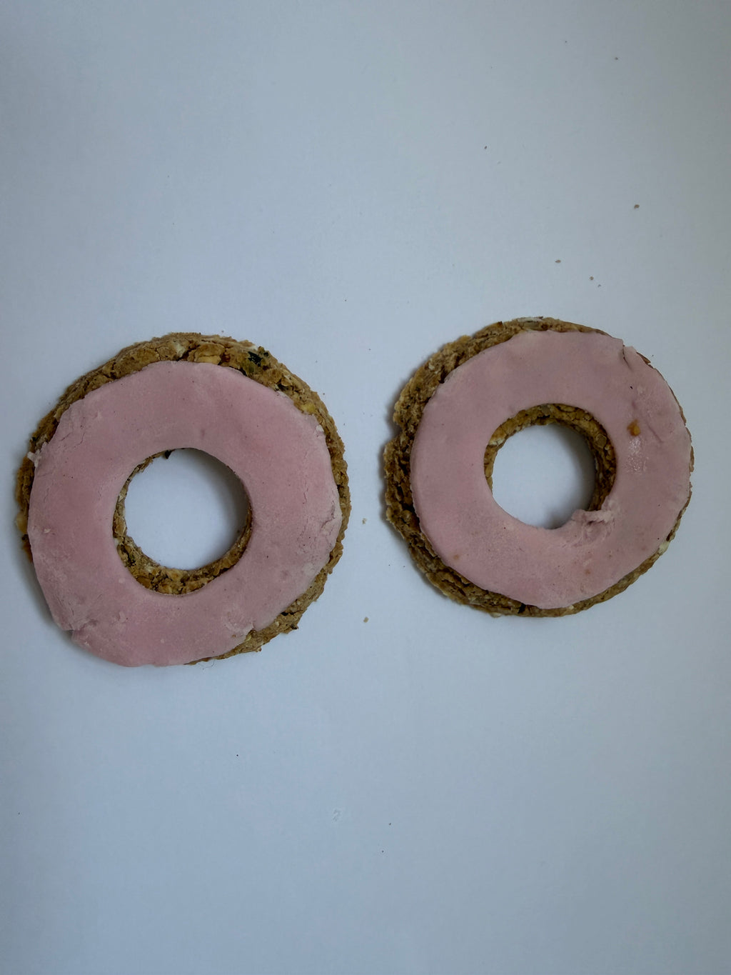 2 Pink Iced Donuts