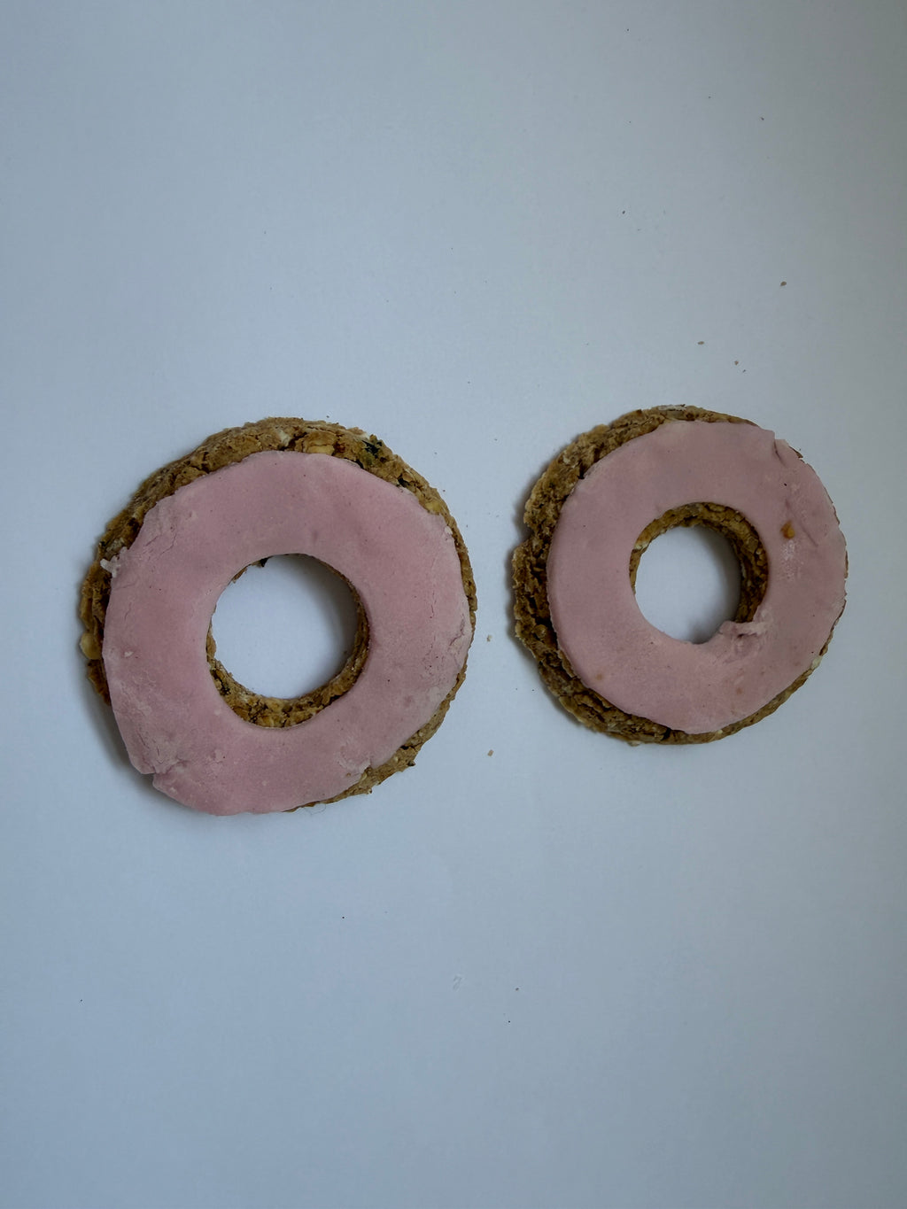 2 Pink Iced Donuts
