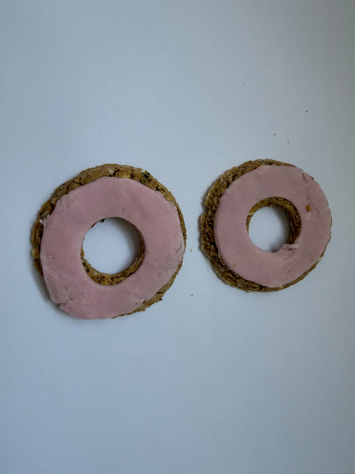 2 Pink Iced Donuts